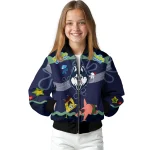 personalized uconn huskies spongebob playtime blue bomber jacket best selling