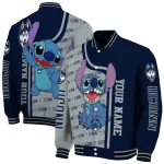 personalized uconn huskies stitch laughing blue varsity jacket best selling