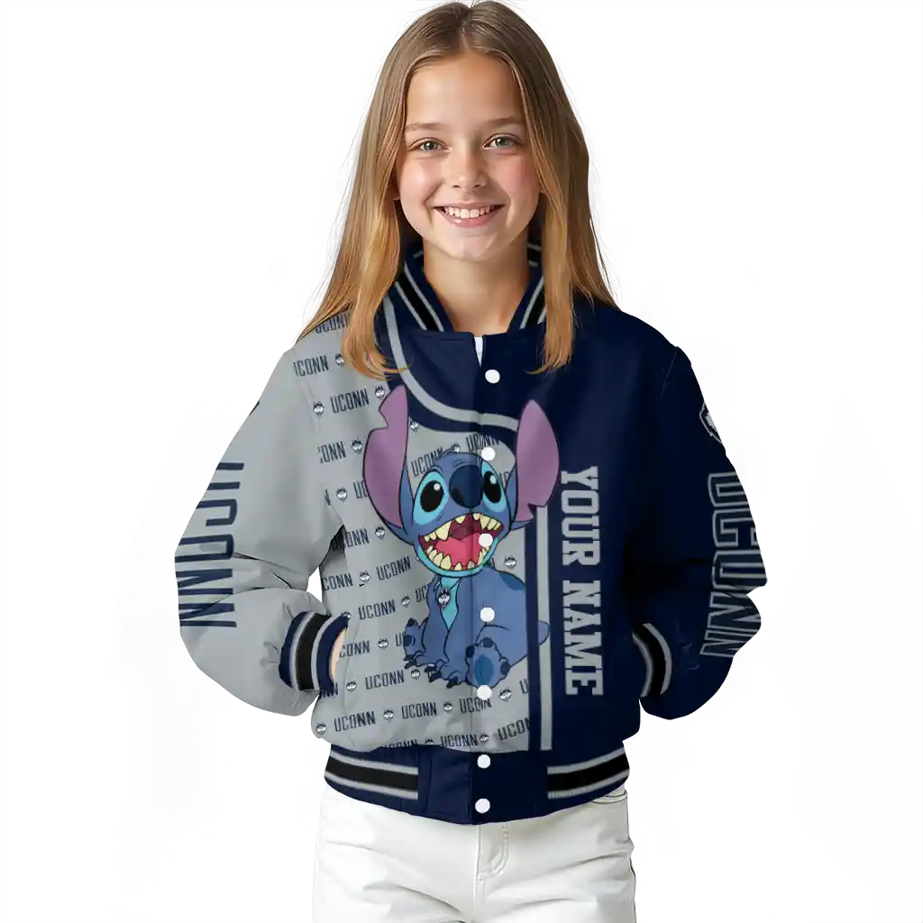 personalized uconn huskies stitch laughing blue varsity jacket top rated personalized uconn huskies stitch laughing blue varsity jacket top rated