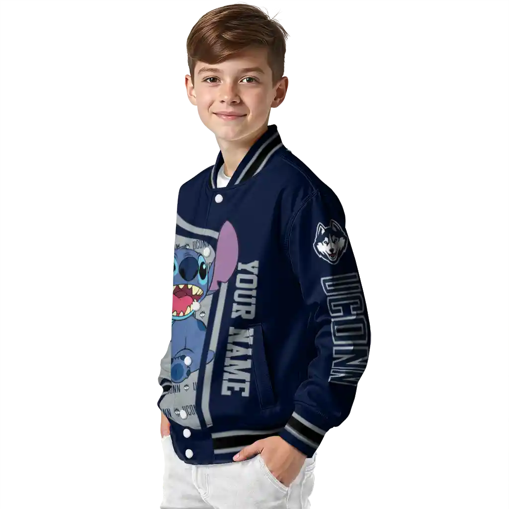 personalized uconn huskies stitch laughing blue varsity jacket trendy personalized uconn huskies stitch laughing blue varsity jacket trendy
