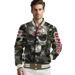 personalized umass minutemen camouflage skull camouflage varsity jacket best selling