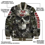 personalized umass minutemen camouflage skull camouflage varsity jacket best selling