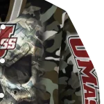 personalized umass minutemen camouflage skull camouflage varsity jacket best selling