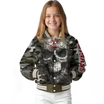 personalized umass minutemen camouflage skull camouflage varsity jacket best selling