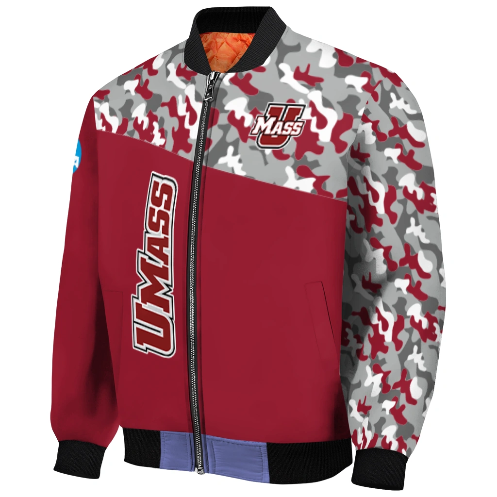 personalized umass minutemen camouflage splash red bomber jacket fashion forward personalized umass minutemen camouflage splash red bomber jacket fashion forward