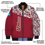 personalized umass minutemen camouflage splash red bomber jacket best selling