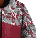 personalized umass minutemen camouflage splash red bomber jacket best selling