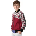 personalized umass minutemen camouflage splash red bomber jacket best selling