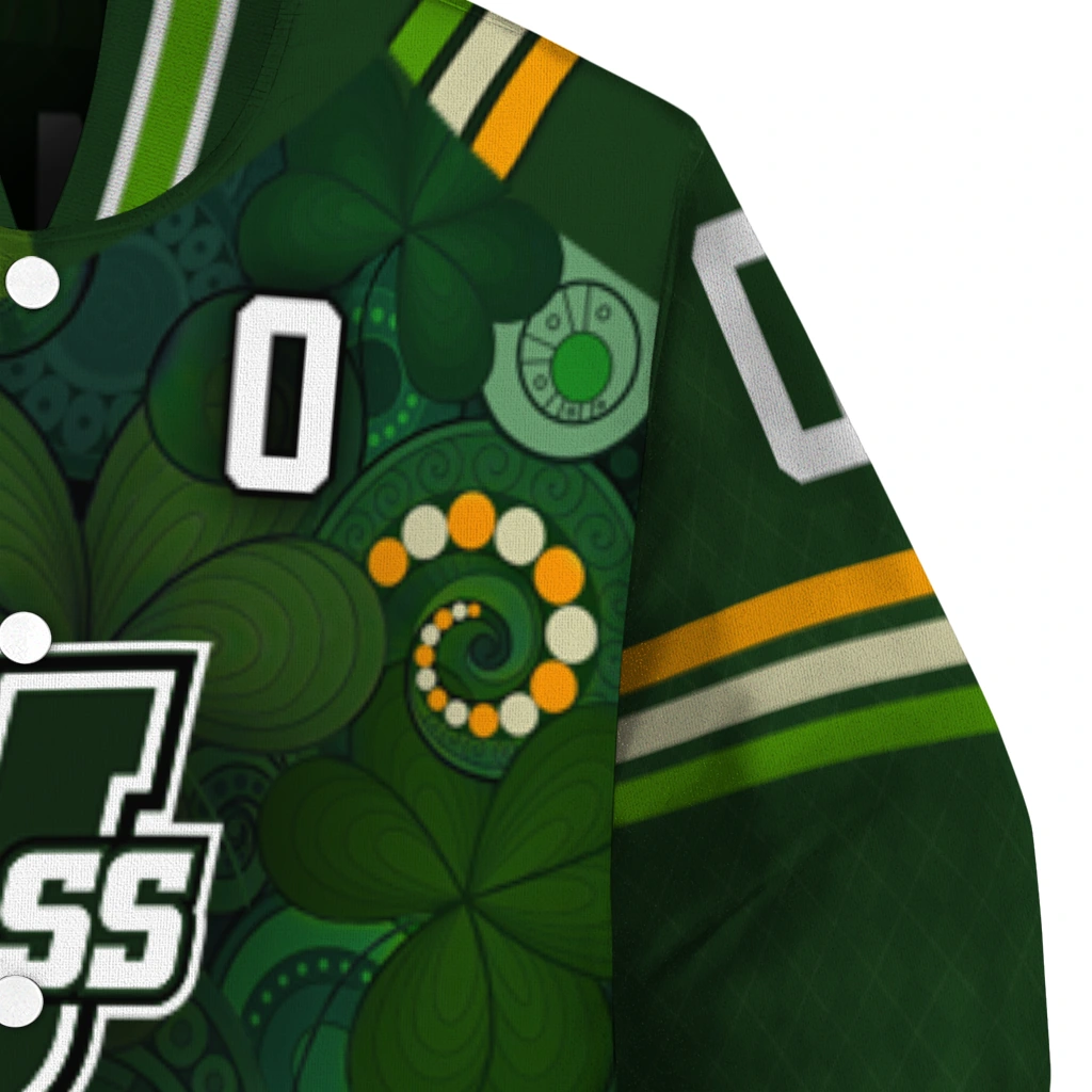 personalized umass minutemen shamrock vortex green varsity jacket premium grade personalized umass minutemen shamrock vortex green varsity jacket premium grade