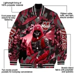 personalized umass minutemen skull horde red varsity jacket best selling