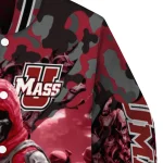 personalized umass minutemen skull horde red varsity jacket best selling
