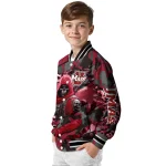 personalized umass minutemen skull horde red varsity jacket best selling