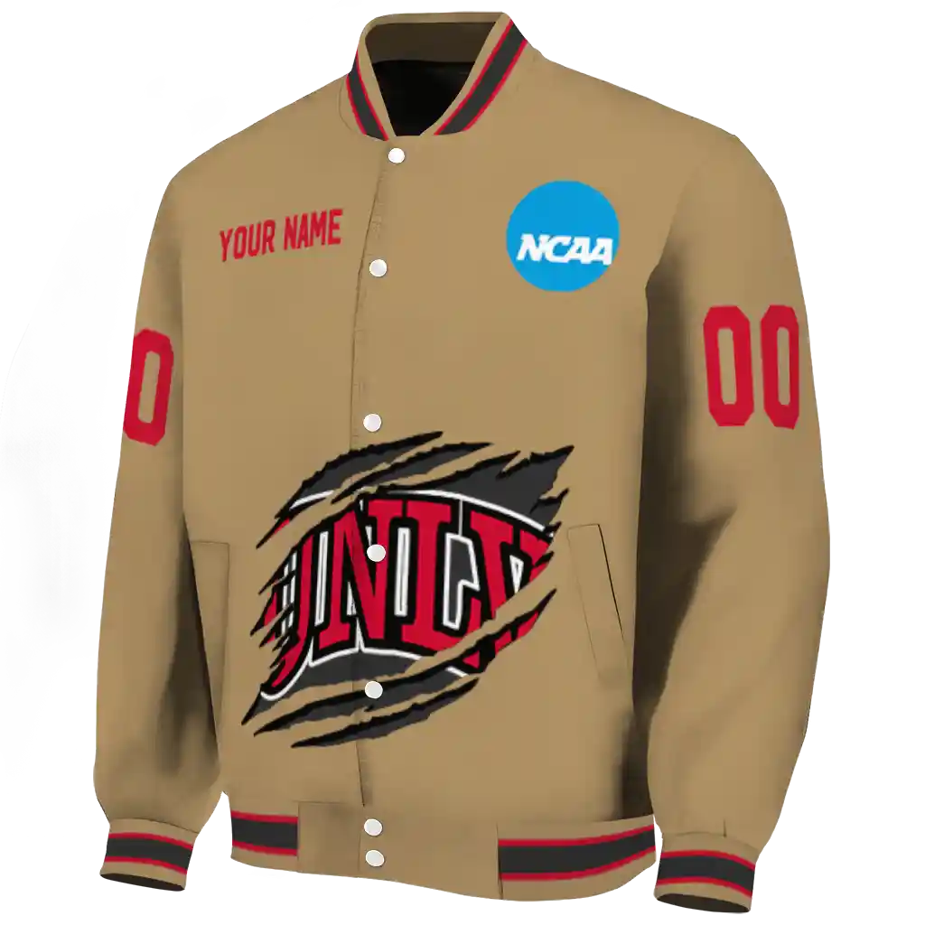 personalized unlv rebels claw effect beige varsity jacket best selling personalized unlv rebels claw effect beige varsity jacket best selling