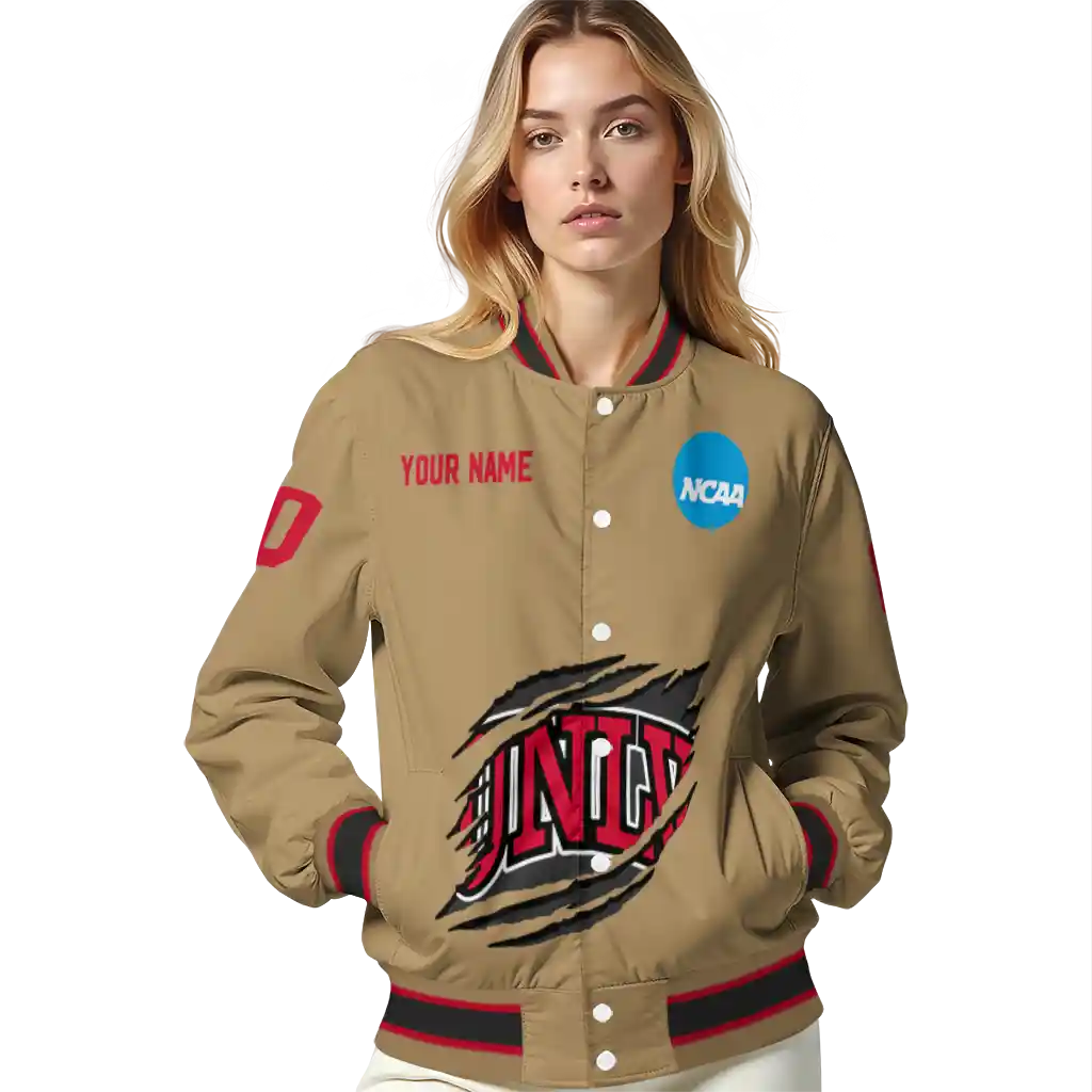 personalized unlv rebels claw effect beige varsity jacket latest model personalized unlv rebels claw effect beige varsity jacket latest model