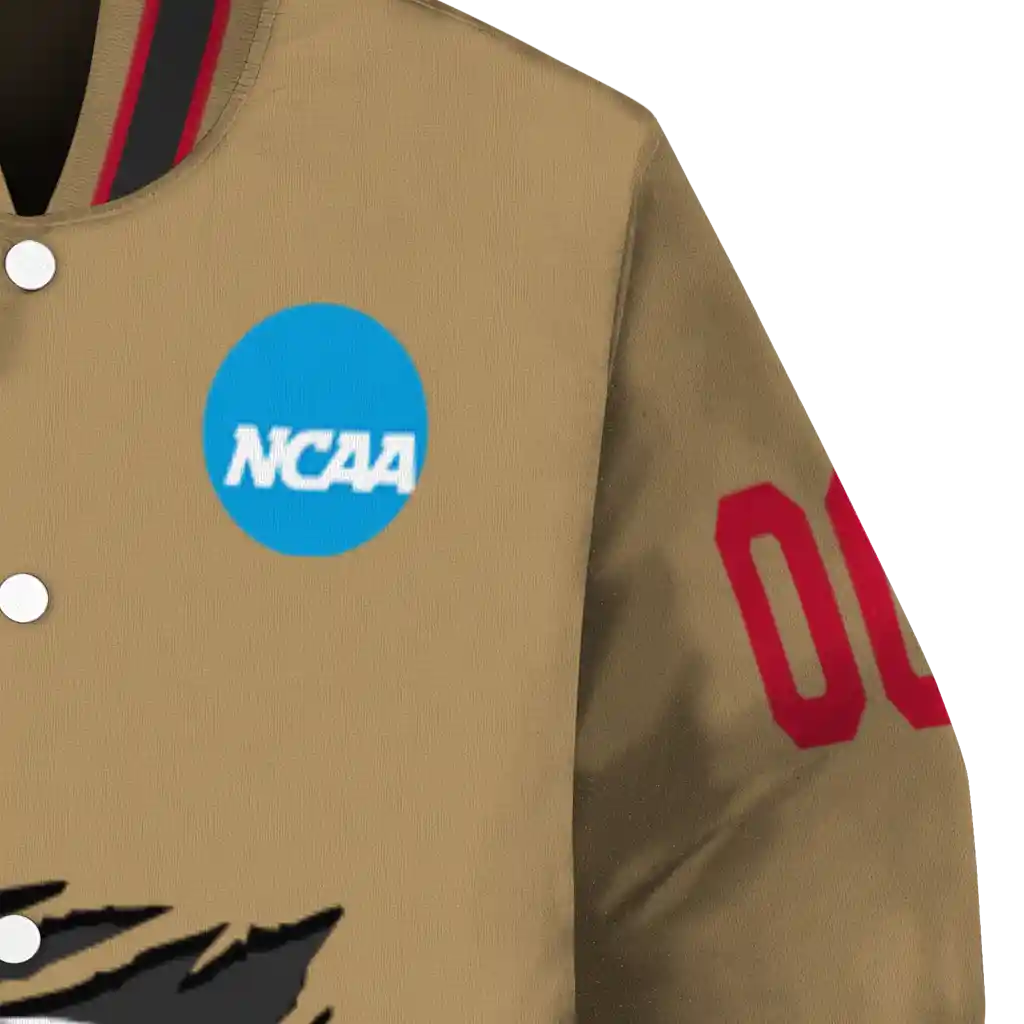 personalized unlv rebels claw effect beige varsity jacket premium grade personalized unlv rebels claw effect beige varsity jacket premium grade