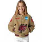 personalized unlv rebels claw effect beige varsity jacket best selling