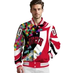 personalized unlv rebels stars and stripes slashes red varsity jacket best selling