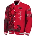 personalized unlv rebels tribal deer art red varsity jacket best selling