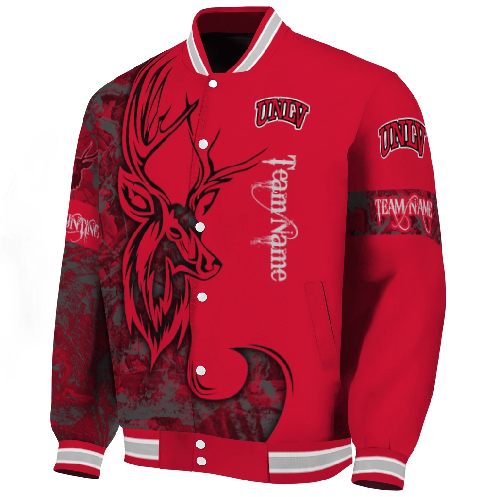 personalized unlv rebels tribal deer art red varsity jacket best selling personalized unlv rebels tribal deer art red varsity jacket best selling