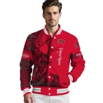 personalized unlv rebels tribal deer art red varsity jacket best selling