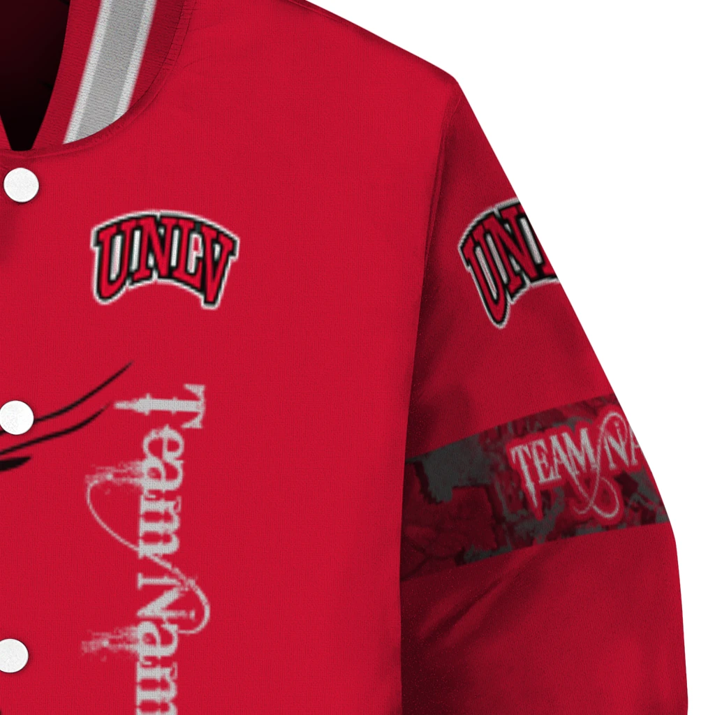 personalized unlv rebels tribal deer art red varsity jacket premium grade personalized unlv rebels tribal deer art red varsity jacket premium grade