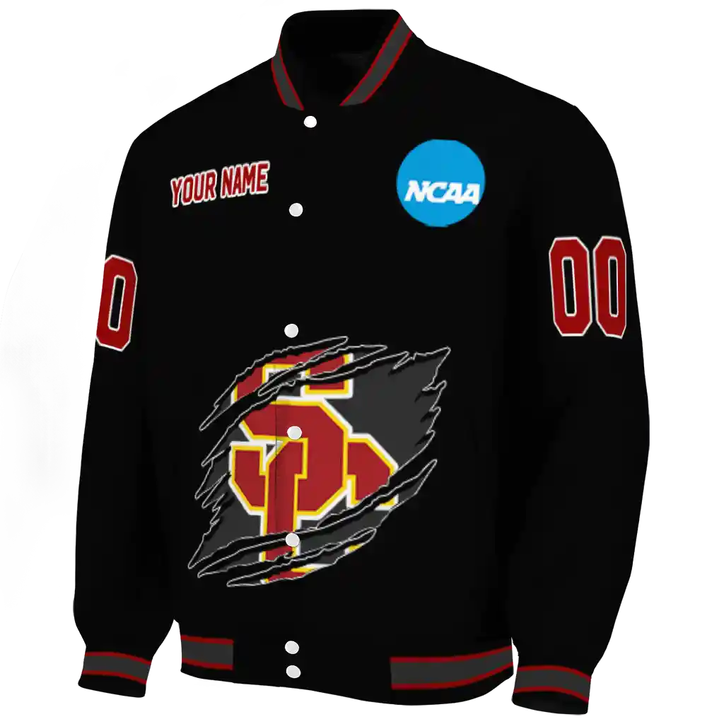 personalized usc trojans claw shred black varsity jacket best selling personalized usc trojans claw shred black varsity jacket best selling