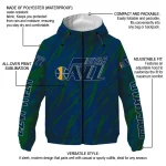 personalized utah jazz abstract streaks navy windbreaker jacket best selling