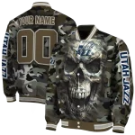 personalized utah jazz camouflage skull camouflage varsity jacket best selling