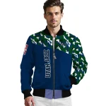 personalized utah jazz camouflage style navy bomber jacket best selling