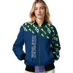 personalized utah jazz camouflage style navy bomber jacket best selling