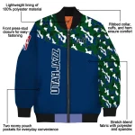 personalized utah jazz camouflage style navy bomber jacket best selling