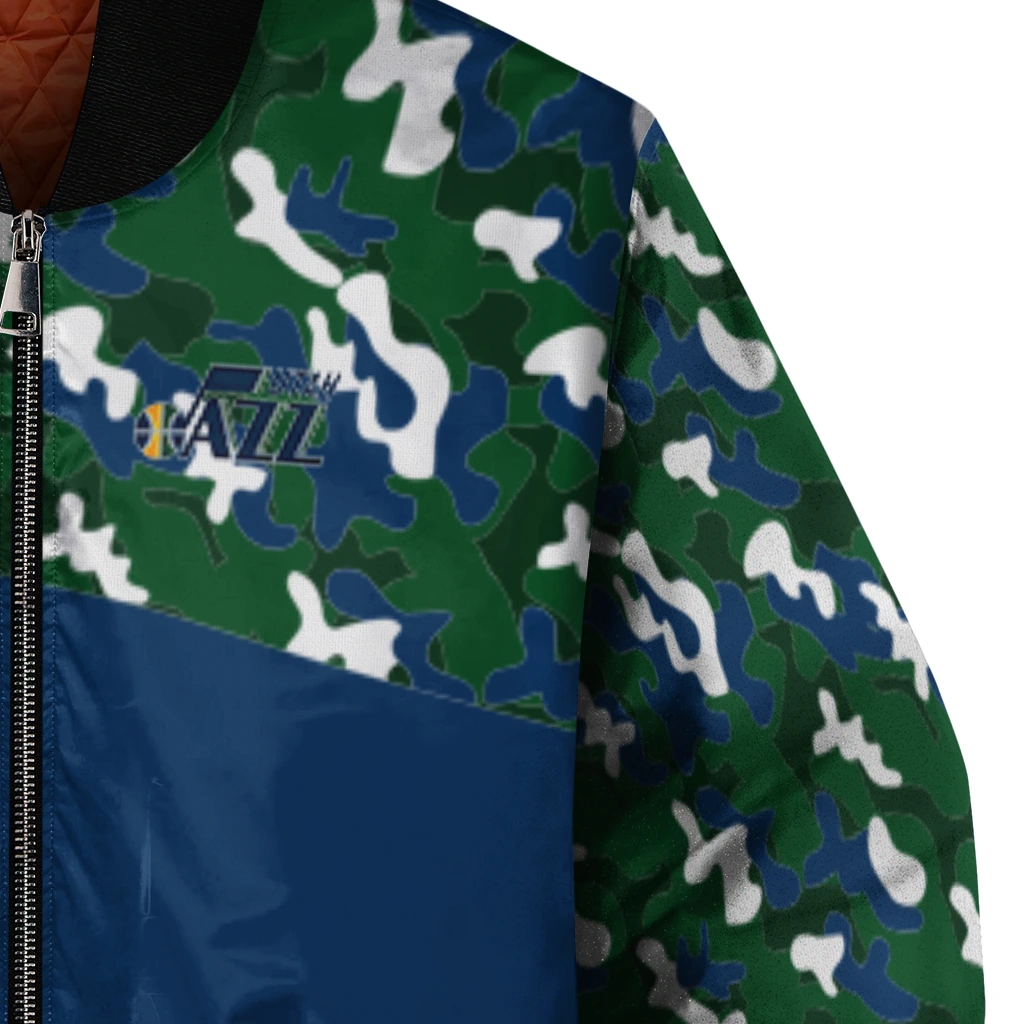 personalized utah jazz camouflage style navy bomber jacket premium grade personalized utah jazz camouflage style navy bomber jacket premium grade