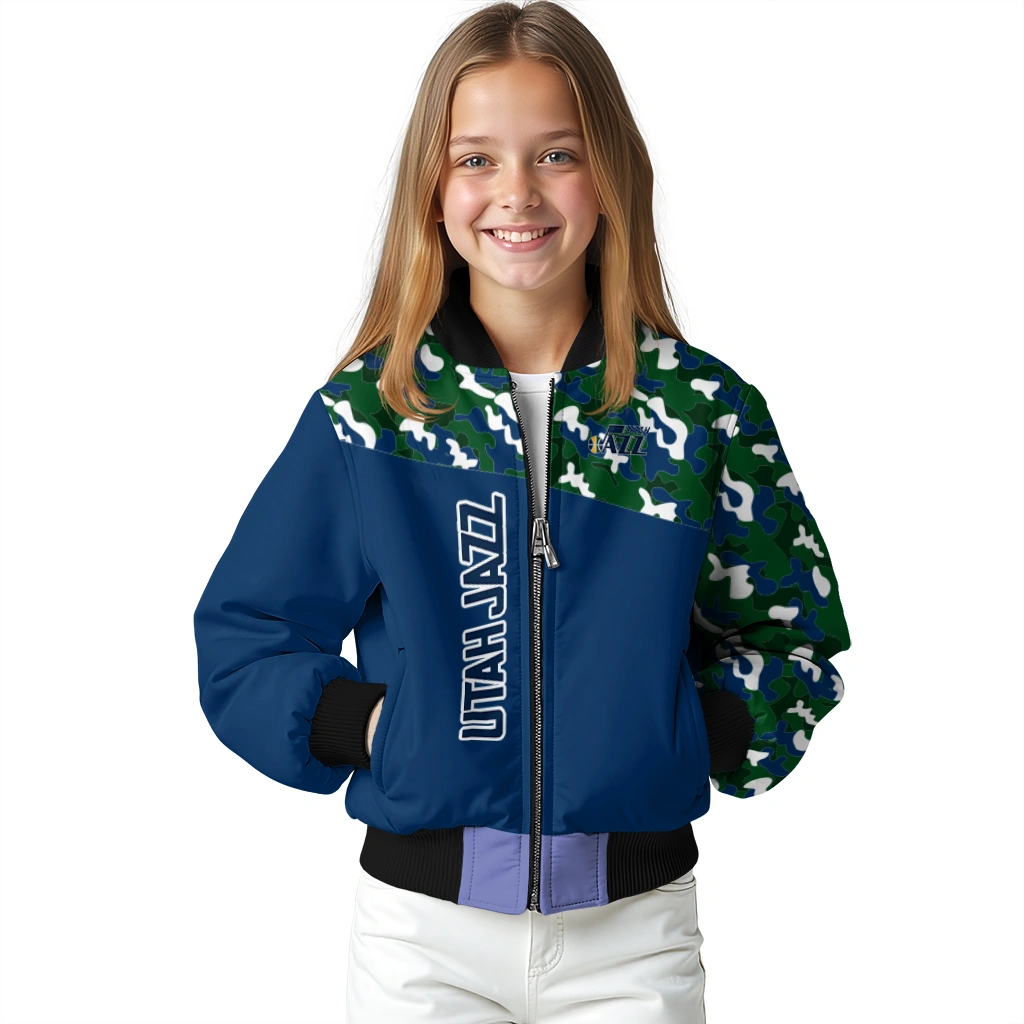 personalized utah jazz camouflage style navy bomber jacket top rated personalized utah jazz camouflage style navy bomber jacket top rated