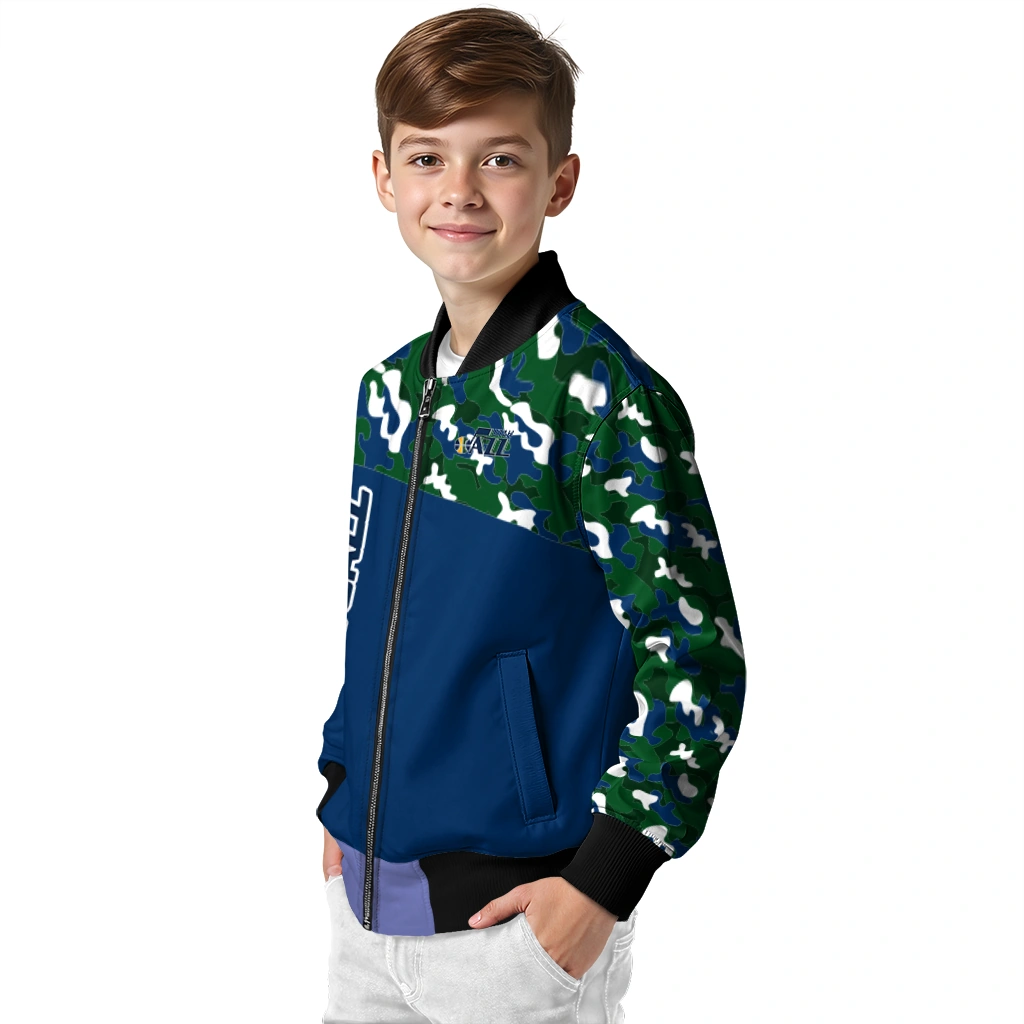 personalized utah jazz camouflage style navy bomber jacket trendy personalized utah jazz camouflage style navy bomber jacket trendy