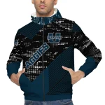 personalized utah state aggies arrow matrix navy black windbreaker jacket best selling