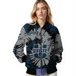 personalized utah state aggies burst splatter navy bomber jacket best selling