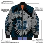 personalized utah state aggies burst splatter navy bomber jacket best selling
