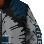 personalized utah state aggies burst splatter navy bomber jacket best selling