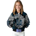 personalized utah state aggies burst splatter navy bomber jacket best selling