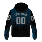 personalized utah state aggies flame trim navy black windbreaker jacket best selling