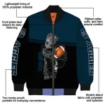 personalized utah state aggies groot football navy black bomber jacket best selling