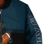 personalized utah state aggies groot football navy black bomber jacket best selling