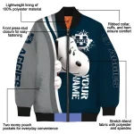 personalized utah state aggies snoopy head navy bomber jacket best selling