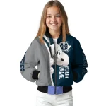 personalized utah state aggies snoopy head navy bomber jacket best selling