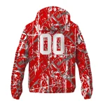 personalized utah utes brushstroke pattern red windbreaker jacket best selling