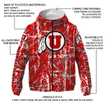 personalized utah utes brushstroke pattern red windbreaker jacket best selling