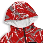 personalized utah utes brushstroke pattern red windbreaker jacket best selling