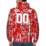 personalized utah utes brushstroke pattern red windbreaker jacket best selling