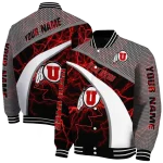 personalized utah utes electric flash red varsity jacket best selling