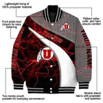 personalized utah utes electric flash red varsity jacket best selling
